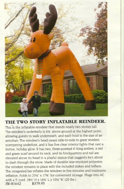 The Two Story Inflatable Reindeer